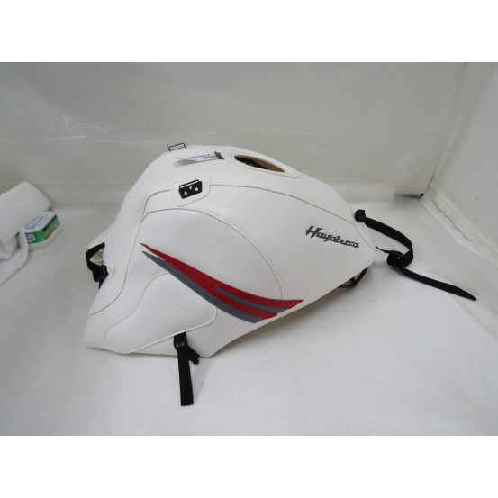Tapis de réservoir BAGSTER Suzuki 1300 GSX R Hayabusa 2008-2017 Blanc / Rouge / Acier