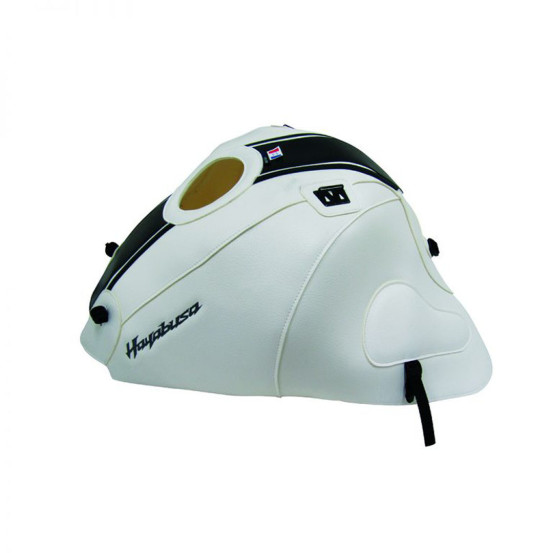 Tapis de réservoir BAGSTER Suzuki 1300 GSX R Hayabusa 2008-2017 Blanc / Bande Noire