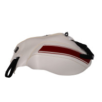 Tapis de réservoir BAGSTER Moto Guzzi V7 Racer/Special 2010-2016 Blanc / Rouge Fonce / Liseré Rouge Fonce