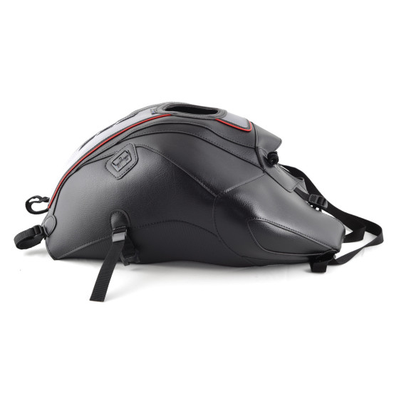 Tapis de réservoir BAGSTER Yamaha 800 FZ8 2010-2016 Noir / Acier / Noir / Liseré Rouge
