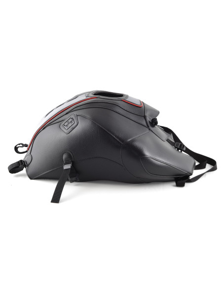 Tapis de réservoir BAGSTER Yamaha 800 FZ8 2010-2016 Noir / Acier / Noir / Liseré Rouge