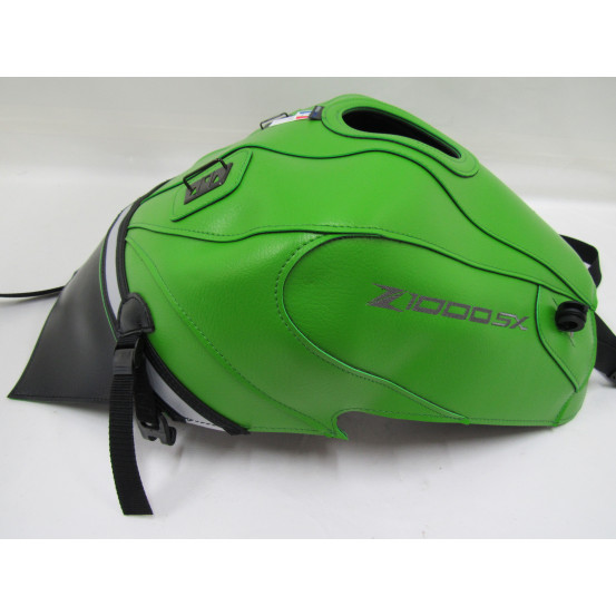 Tapis de réservoir BAGSTER Kawasaki Z 1000 SX 2011-2017 Vert Candy / Noir / Argent / Liseré Vert Candy