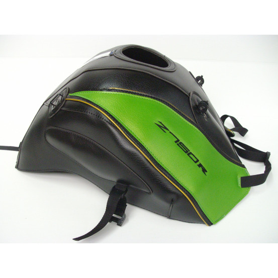 Tapis de réservoir BAGSTER Kawasaki Z 750 R 2011-2012 Noir / Vert Nacre / Liseré Jaune Or
