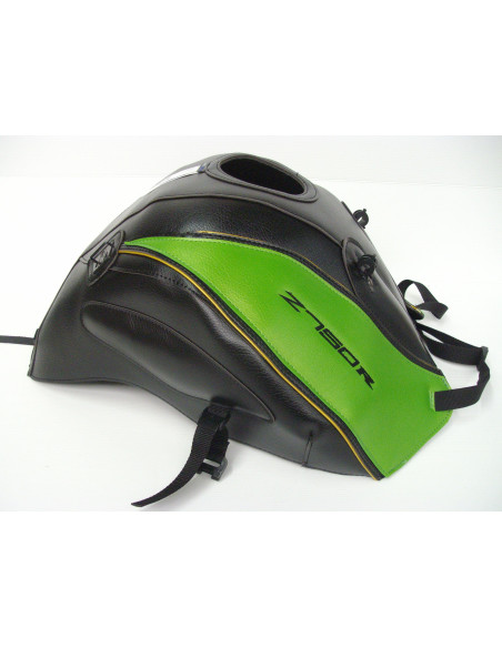 Tapis de réservoir BAGSTER Kawasaki Z 750 R 2011-2012 Noir / Vert Nacre / Liseré Jaune Or