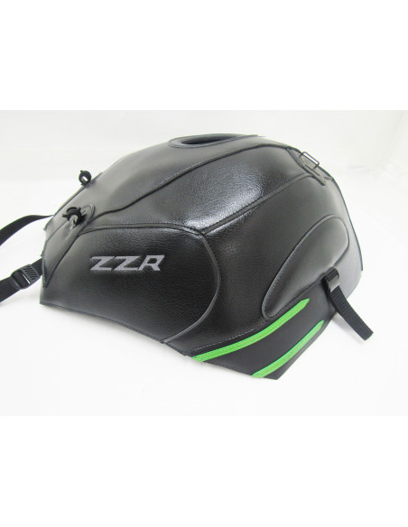 Tapis de réservoir BAGSTER Kawasaki 1400 ZZR 2012-2017 Noir / Liseré Vert