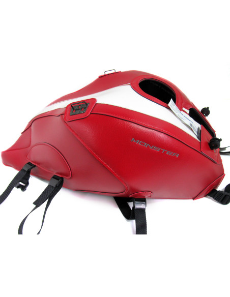 Tapis de réservoir BAGSTER Ducati 821/1200 Monster 2014-2017 Rouge / Déco Blanc