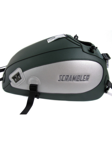 Tapis de réservoir BAGSTER Ducati 800 Scrambler 2015-2017 Vert Fonce / Gris Argent