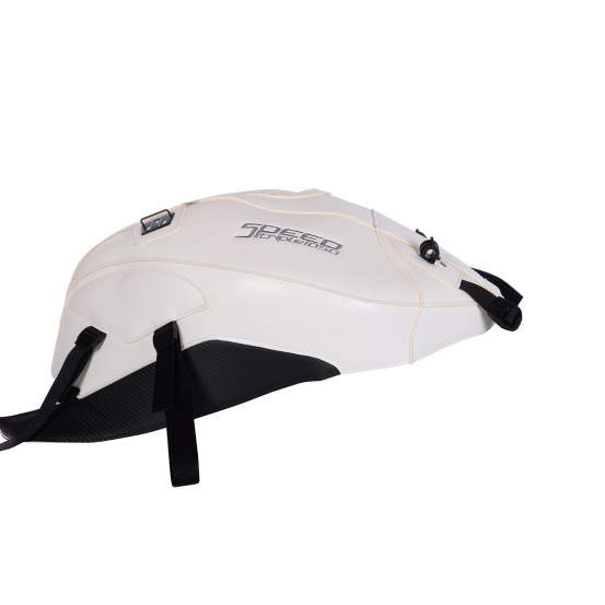 Tapis de réservoir BAGSTER Triumph 1050 Speed Triple / S / R 2016 Blanc / Carbone