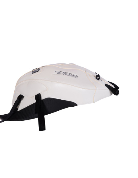 Tapis de réservoir BAGSTER Triumph 1050 Speed Triple / S / R 2016 Blanc / Carbone