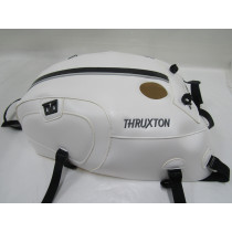 Tapis de réservoir BAGSTER Triumph 1200 Thruxton 2016 Blanc / Noir / Liseré Argent