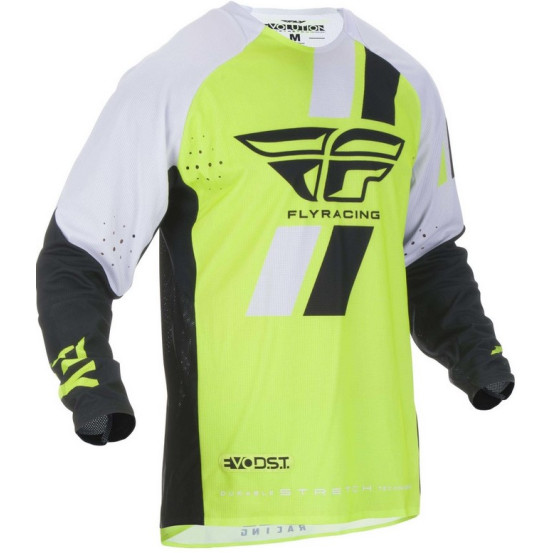 Maillot cross Fly Racing 2019 Evolution - Jaune Fluo Noir Blanc