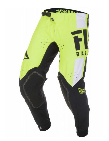 Pantalon cross Fly Racing 2019 Evolution - Jaune Fluo Noir Blanc