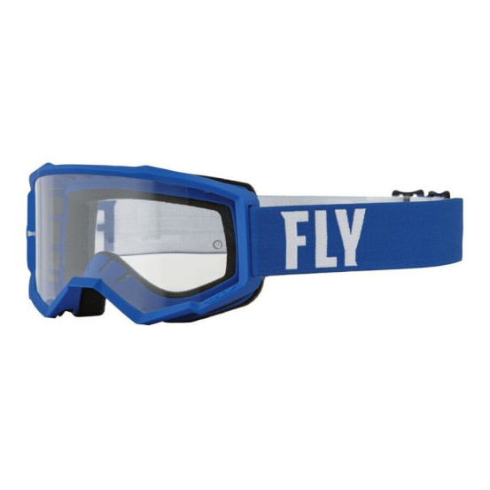 Masque cross Fly Racing Focus - Bleu Blanc