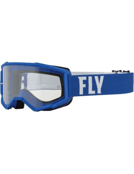 Masque cross Fly Racing Focus - Bleu Blanc