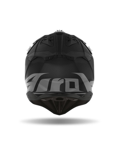 Casque cross Airoh Aviator 3 Push - Noir Carbon Mat