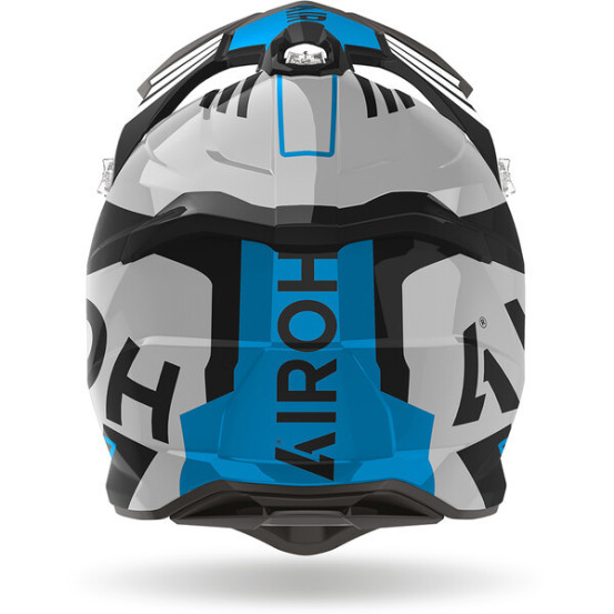 Casque cross Airoh Strycker Brave - Bleu Gris