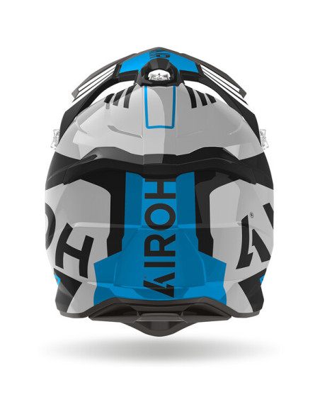 Casque cross Airoh Strycker Brave - Bleu Gris