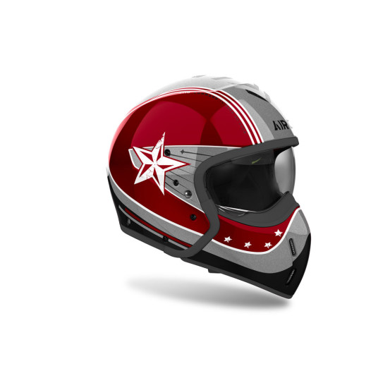 Casque modulable Airoh J 110 Command - Rouge Burgundy