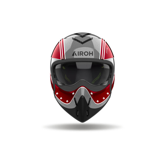 Casque modulable Airoh J 110 Command - Rouge Burgundy