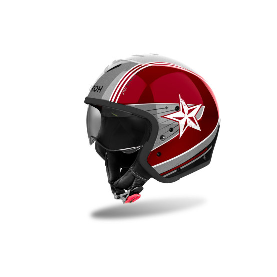 Casque modulable Airoh J 110 Command - Rouge Burgundy