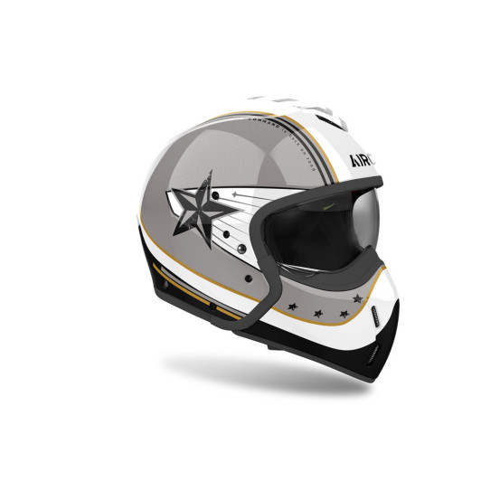 Casque modulable Airoh J 110 Command - Or Pailleté