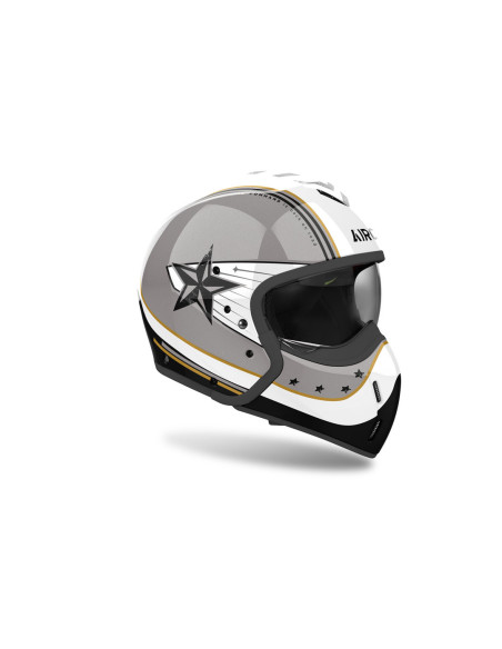Casque modulable Airoh J 110 Command - Or Pailleté