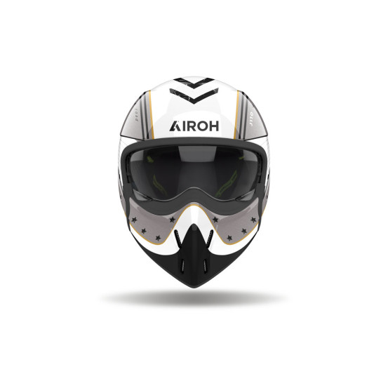 Casque modulable Airoh J 110 Command - Or Pailleté