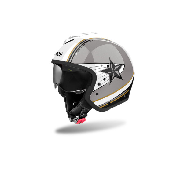 Casque modulable Airoh J 110 Command - Or Pailleté