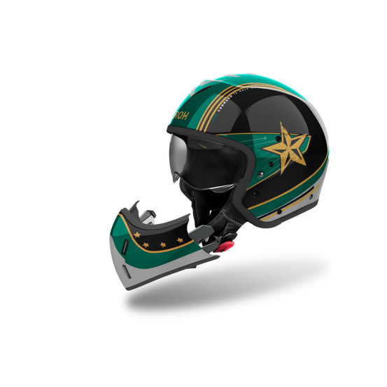 Casque modulable Airoh J 110 Command - Vert menthe