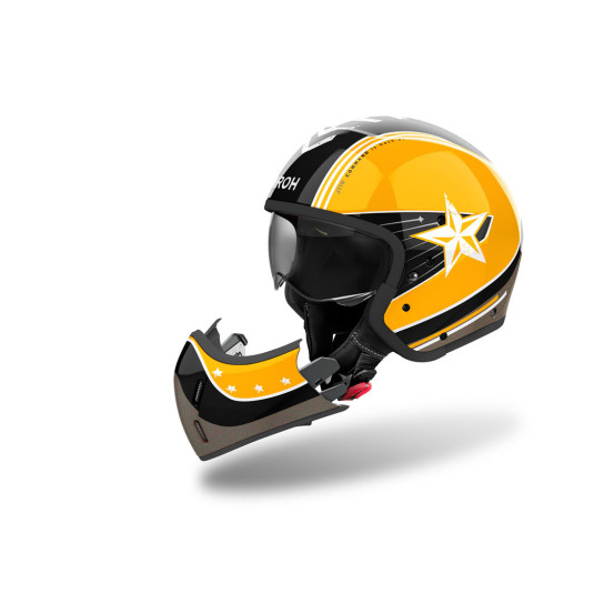 Casque modulable Airoh J 110 Command - Jaune