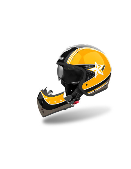 Casque modulable Airoh J 110 Command - Jaune