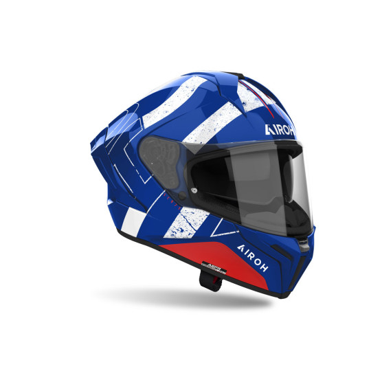 Casque intégral Airoh Matryx Scope - Bleu Rouge