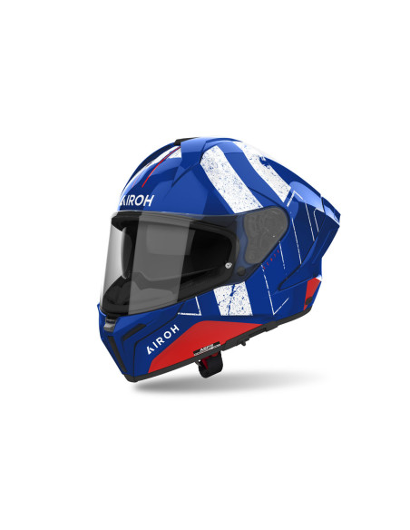 Casque intégral Airoh Matryx Scope - Bleu Rouge