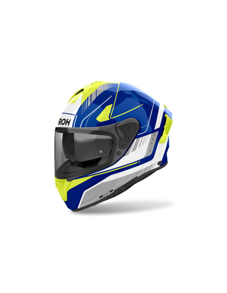 Casque intégral Airoh Spark 2 Chrono - Bleu Jaune