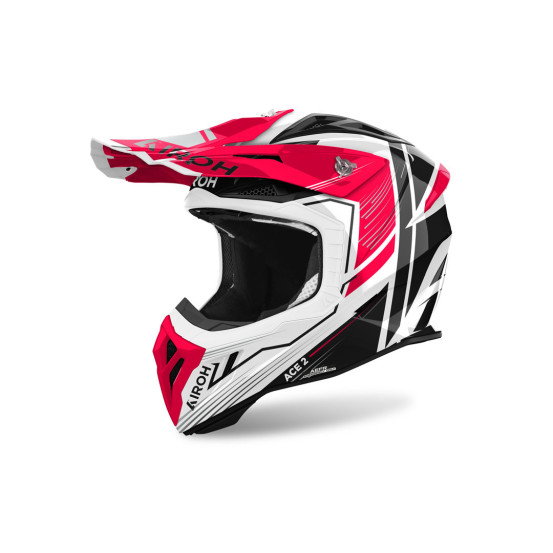 Casque cross Airoh Aviator Ace 2 Engine - Rouge