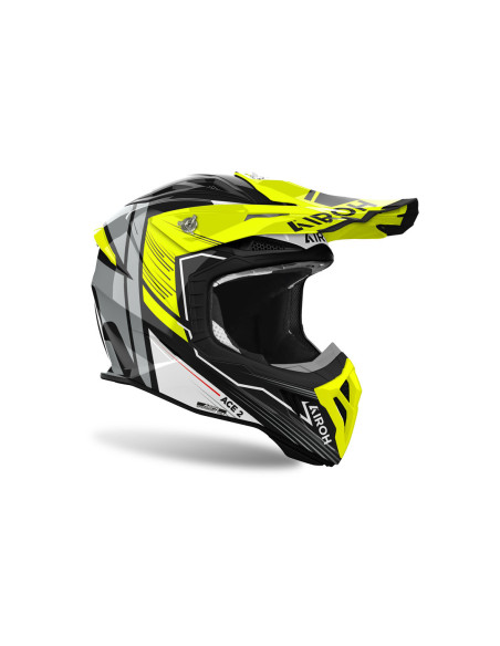 Casque cross Airoh Aviator Ace 2 Engine - Jaune