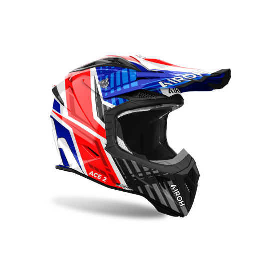 Casque cross Airoh Aviator Ace 2 Proud - Bleu Rouge