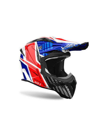 Casque cross Airoh Aviator Ace 2 Proud - Bleu Rouge
