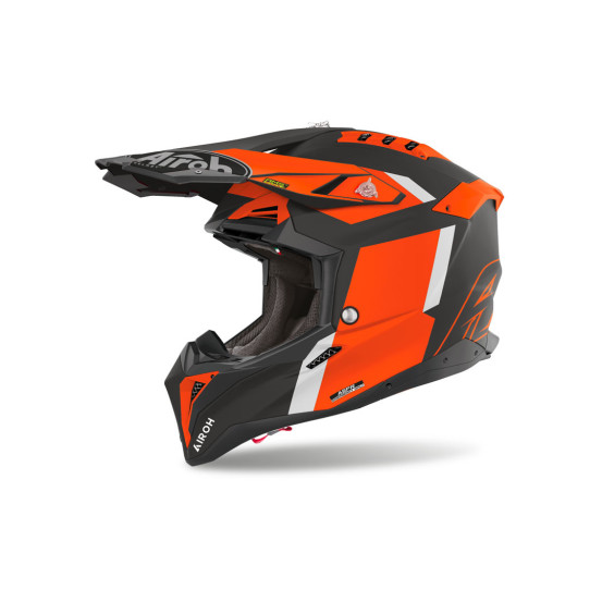 Casque cross Airoh Aviator 3 Glory - Orange Mat