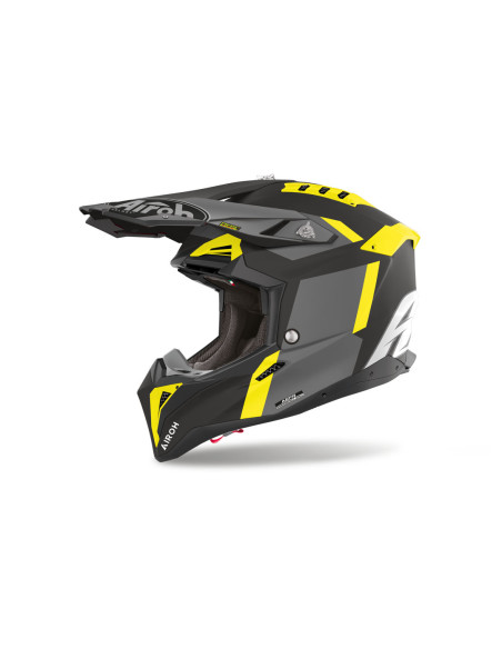 Casque cross Airoh Aviator 3 Glory - Jaune Mat