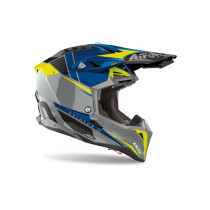 Casque cross Airoh Aviator 3 Push - Bleu 2