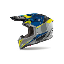 Casque cross Airoh Aviator 3 Push - Bleu