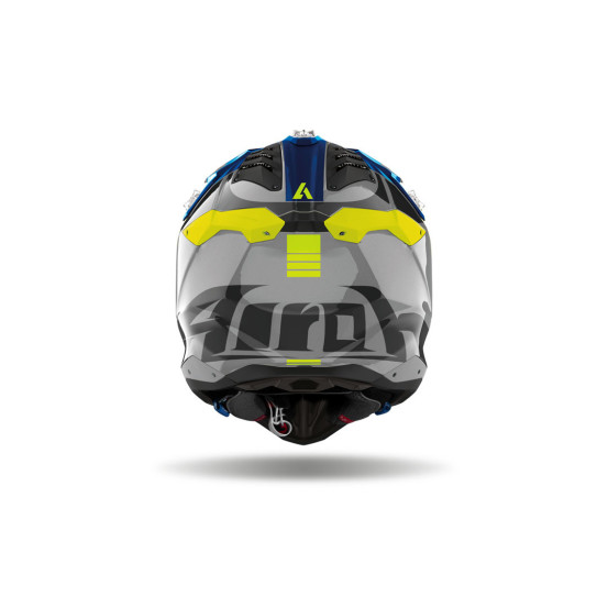 Casque cross Airoh Aviator 3 Push - Bleu