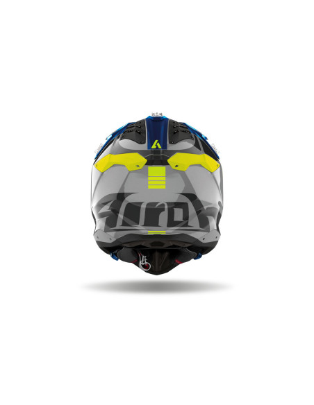 Casque cross Airoh Aviator 3 Push - Bleu
