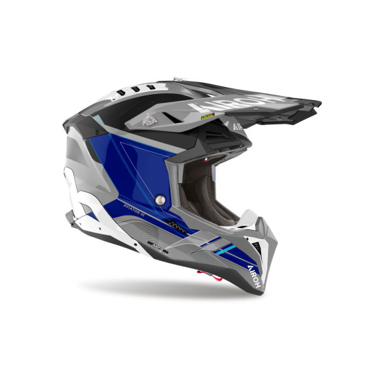 Casque cross Airoh Aviator 3 Saber - Bleu