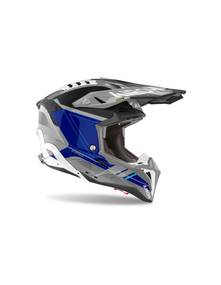 Casque cross Airoh Aviator 3 Saber - Bleu