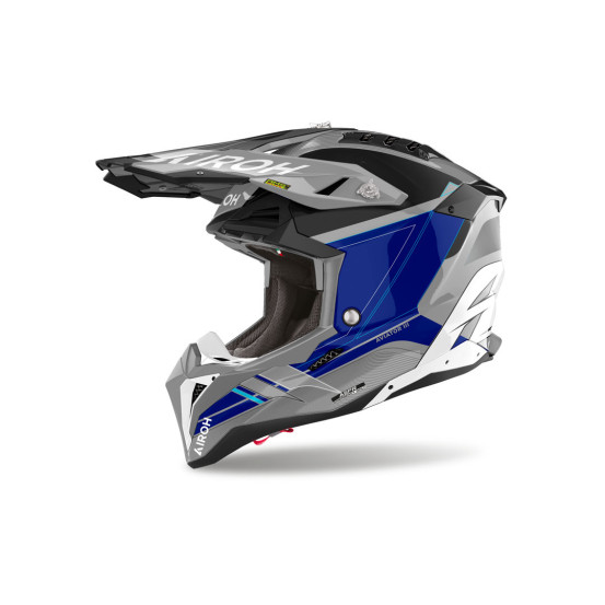 Casque cross Airoh Aviator 3 Saber - Bleu