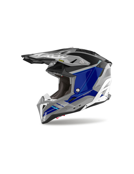Casque cross Airoh Aviator 3 Saber - Bleu