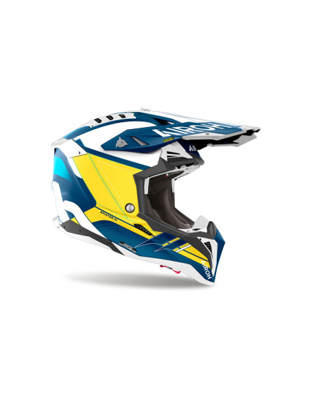Casque cross Airoh Aviator 3 Saber - Bleu Mat
