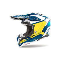 Casque cross Airoh Aviator 3 Saber - Bleu Mat